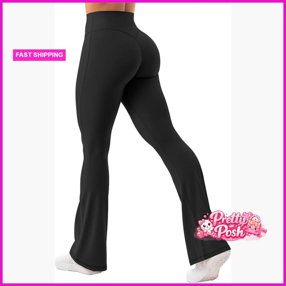 High Waisted Flare Leggings With Tummy Control Butt Lifting